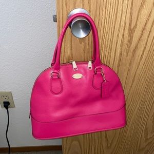Coach Hot Pink Leather Top Handle Satchel